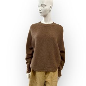 Whistles Toffee Brown Cashmere Wool Dolman Sweater